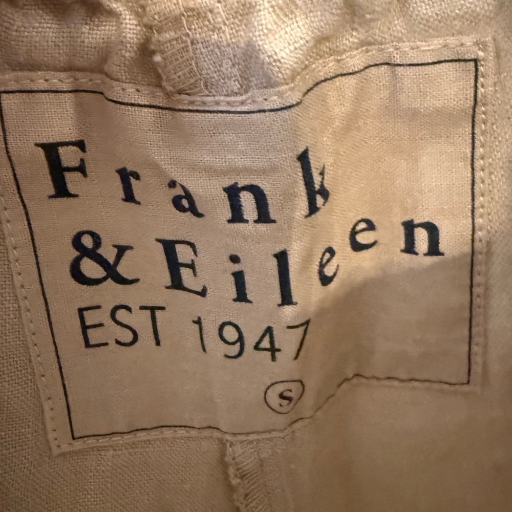 NWOT Frank & Eileen Maisie Pull On Crop Wide Leg Linen Pant Casual Women’s Small - Picture 7 of 12